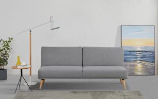 INOSIGN Schlafsofa TRIPTON, 181 cm, klappbarer 3-Sitzer mit Schlaffunktion, verstellbarer geteilter Rücken