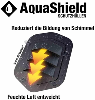 SIENA GARDEN 'AquaShield' für Rundgrills mit einer Grillfläche von Ø 57 cm, Polyester grau, Ø64 x H82 cm