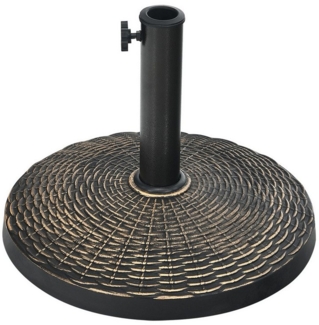 COSTWAY Schirmständer, 12kg, für 38/48 mm, rund & wetterfest, φ 45cm, Harz
