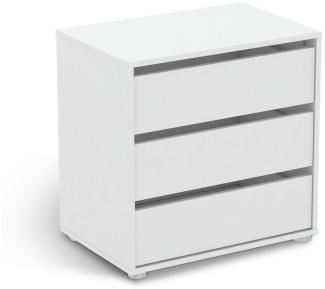 habeig Schubkastenkommode Kommode BLANK weiß Flurschrank Wäscheschrank Schlafzimmer Sideboard