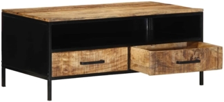 vidaXL Couchtisch with Drawer Braun 90 x 50 x 40 cm Massivholz Mango 4019636
