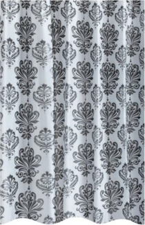 Sanixa Duschvorhang Badewannenvorhang Vorhang Dusche hochwertige Qualität mit Ringen Bad, Duschvorhang Textil 180x180 cm Barock wasserabweisend waschbar
