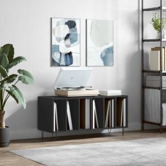 vidaXL Plattenschrank Schwarz 100x38x48 cm Holzwerkstoff 831749