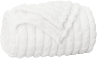 vidaXL Überwurfdecke Weiß 240x220 cm Fleece 42016935