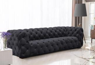 Sofa Designersofa NATALIE 4-Sitzer in Stoff Riviera Anthrazit