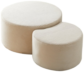 MODFU Couchtisch Vielseitig als Couchtisch & Ottoman (Modernes 2-teiliges gepolstertes Schaumstoff-Kaffeetisch-Set)