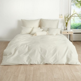 TRAUMSCHLAF Bettwäsche Uni, Mako Satin, 3 teilig, pflegeleichter Mako-Satin