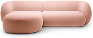 Micadoni Ecksofa Kate 3-Sitzer Links Samt Rosa