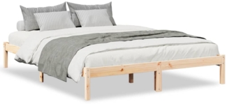 vidaXL Massivholzbett Extra Lang ohne Matratze 160x220 Kiefernholz 852422