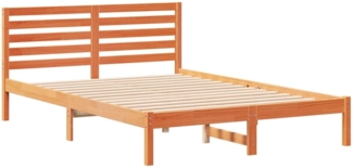 vidaXL Bettgestell Wachsbraun 140 x 210 cm Massivholz Kiefer 872313