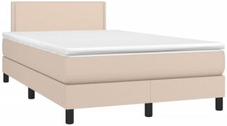 vidaXL Boxspringbett mit Matratze & LED Cappuccino-Braun 120x190 cm 3270134