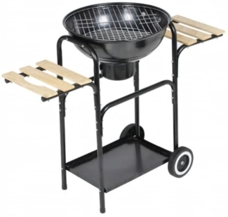 vidaXL 'Nevada' Kugelgrill, Stahl Schwarz, 102 x 96 cm