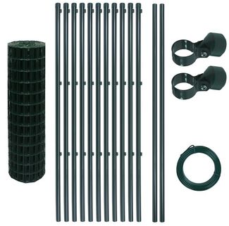 Schweißgitterzaun Komplettset 1,0 x 25m Zaunset Gartenzaun Zaun mit Pfosten Set