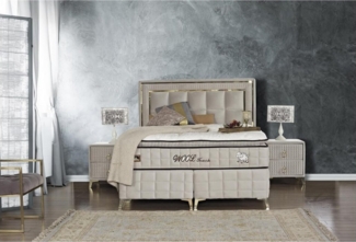 Pointhome Boxspringbett Set, Bss Bedding, Wool Touch, Orthopädische Matratze, H2/H3 (Matratze mit Topper, 1 x Matratze, 2 x Bettkasten, 1 x Bettkopfteil), 7 Zonen Allergenfrei und Atmungsaktiv