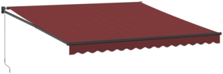 vidaXL Markise Manuell Weinrot 400x300 cm 3215300