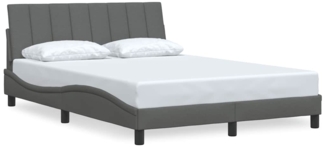 vidaXL Bettgestell ohne Matratze "Hanko" Dunkelgrau 140x200 cm Stoff 3310392