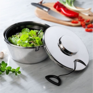 Hagen Grote Salatschleuder Edelstahl-Salatschleuder: in Sekundenschnelle trockene Salate, (1-tlg)