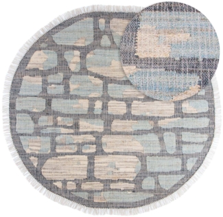 Morgenland Sisalteppich - Alistair - rund - 200x200 - Blau