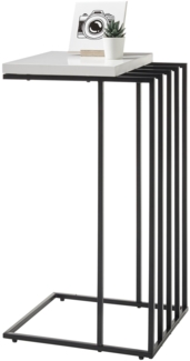 Beistelltisch >Jurien Bay< in Weiß matt lackiert aus Metall - 40x70x35cm (BxHxT)