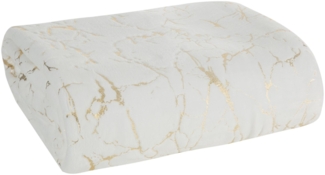 Wohndecke mit goldenem Marmormuster Glamour GLAMO 150x200 cm weiß gold