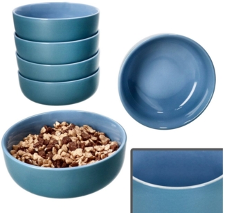 Ritzenhoff & Breker Müslischale Ritzenhoff 6x Jasper Schale Ø14,3cm Ozeanblau 360ml Steingut 6 Pers, Steingut