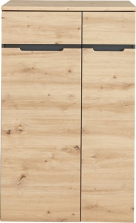 Kommode Melanie / Memphis , Holzwerkstoff , Holzfarben , 75 x 122 x 38 cm