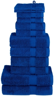 vidaXL 12 tlg. Premium-Handtuch-Set SOLUND Blau 600 g/m² 137572