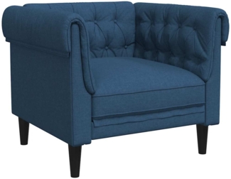 vidaXL Chesterfield-Sessel Blau Stoff 372544
