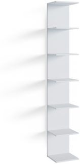 Vicco Wandregal mit 7 Ebenen, Spannplatte weiß matt, 30 x 190 x 28 cm