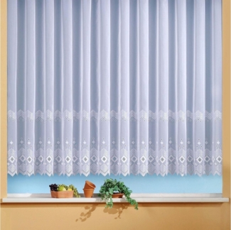 Weckbrodt Gardine Santos (1 St), Kräuselband, transparent, Voile, echte Stickerei, Voile, halbtransparent, Bordüre, Kante, Store