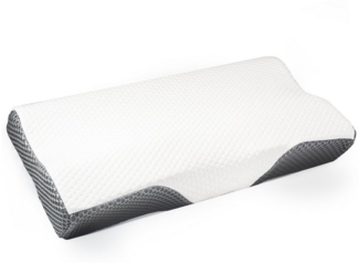 Esun Nackenstützkissen Seitenschläferkissen, Ergonomisches Nackenstützkissen, Kissen, Seitenschlafer, Rückenschlafer, Bauchschlafer, Set, Kissen vom OEKO-TEX® und CertiPUR Getestet, Bauchschläferkissen, Antischnarchkissen für Erwachsene(62*34.5*12/8CM)