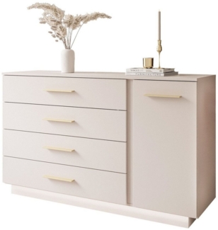 Lookway Kommode LINA KASCHMIR II 1D4S mit LED Beleuchtung, Breite 138 cm