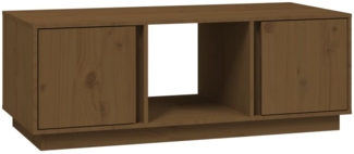 Couchtisch, Sofatisch Honigbraun 110 x 50 x 40 cm Massivholz Kiefer