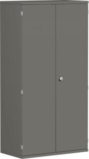 Garderobenschrank mit ausziehbarem Garderobenhalter, 80x42x154cm, Graphit