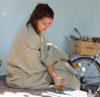 Wolldecke 100% Schurwolldecke Watzmann beige, Wolldecke aus feiner Schurwolle, Wohnen und Accessoires GmbH & Co. KG, anschmiegsam