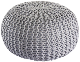 Pouf PREMIUM ø45cm Sitzhocker Strickpouf Innen Terrasse Pool Garten nachhalti...