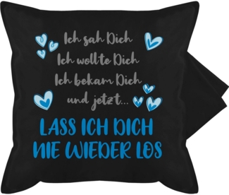 Shirtracer Kissenbezüge Ich sah Dich, ich wollte Dich, ich bekam Dich Geschenk Valentinstag Ma, (1 Stück), Dekokissen Valentinstag Geschenk