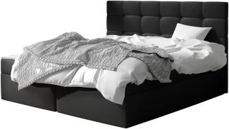 Boxspringbett Gazel, Schwarz, 160 x 200 cm