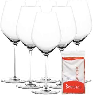 Spiegelau Hi-Lite Universalglas 510 ml 6er Set + Poliertuch