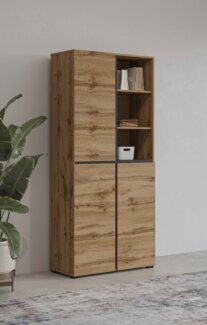 Schuhschrank Kaunas Stauraumschrank 80x40x184cm Farbe wählbar