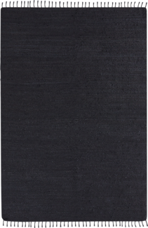 Teppich Jute schwarz 160 x 230 cm Kurzflor SINANKOY