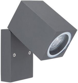 Außenleuchte, anthrazit, abwärts, verstellbar, IP44, Glas