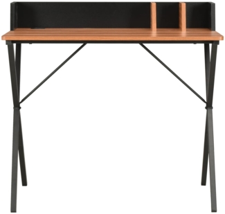 Schreibtisch, Spanplatte Schwarz/ Braun, 80 x 50 x 84 cm