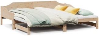 vidaXL Tagesbett Ausziehbar 80x200 cm Massivholz Kiefer 850902