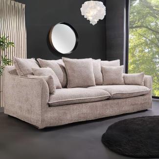 Gemütliches Hussensofa PARADISO 200cm Bouclé champagner beige Federkern