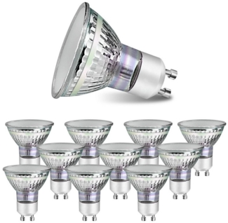 ZMH LED-Leuchtmittel GU10 LED 4W Leuchtmittel Abstrahlwinkel 110° Wohnzimmer Nicht Dimmbar, GU10, 10 St, 3000K, Reflektor Birne Glühlampen Strahler Spot