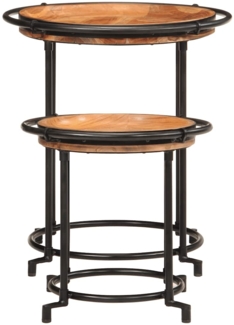 vidaXL 2-tlg. Beistelltisch-Set Massivholz Akazie 4013514