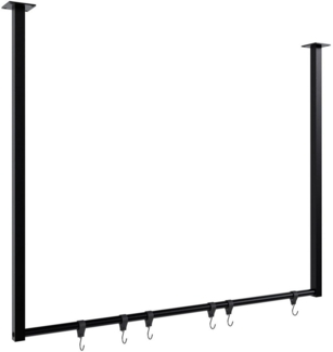 TPFLiving Kleiderstange Arvada (Robuste Konstruktion aus pulverbeschichtetem Stahl, bis 50 kg Traglast, Verschiedene Höhen (60 / 80 cm) und Breiten (60 / 80 / 100 / 120 cm), Robuste Konstruktion aus pulverbeschichtetem Stahl, bis 50 kg Traglast