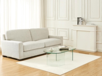 Vente-unique - Couchtisch - gebogenes Sicherheitsglas - Transparent - NIZWA