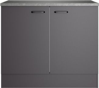 OPTIFIT Spülenschrank OPTImulti Breite 100 cm, Tiefe 60 cm, mit 2 Türen, inkl. Arbeitsplatte